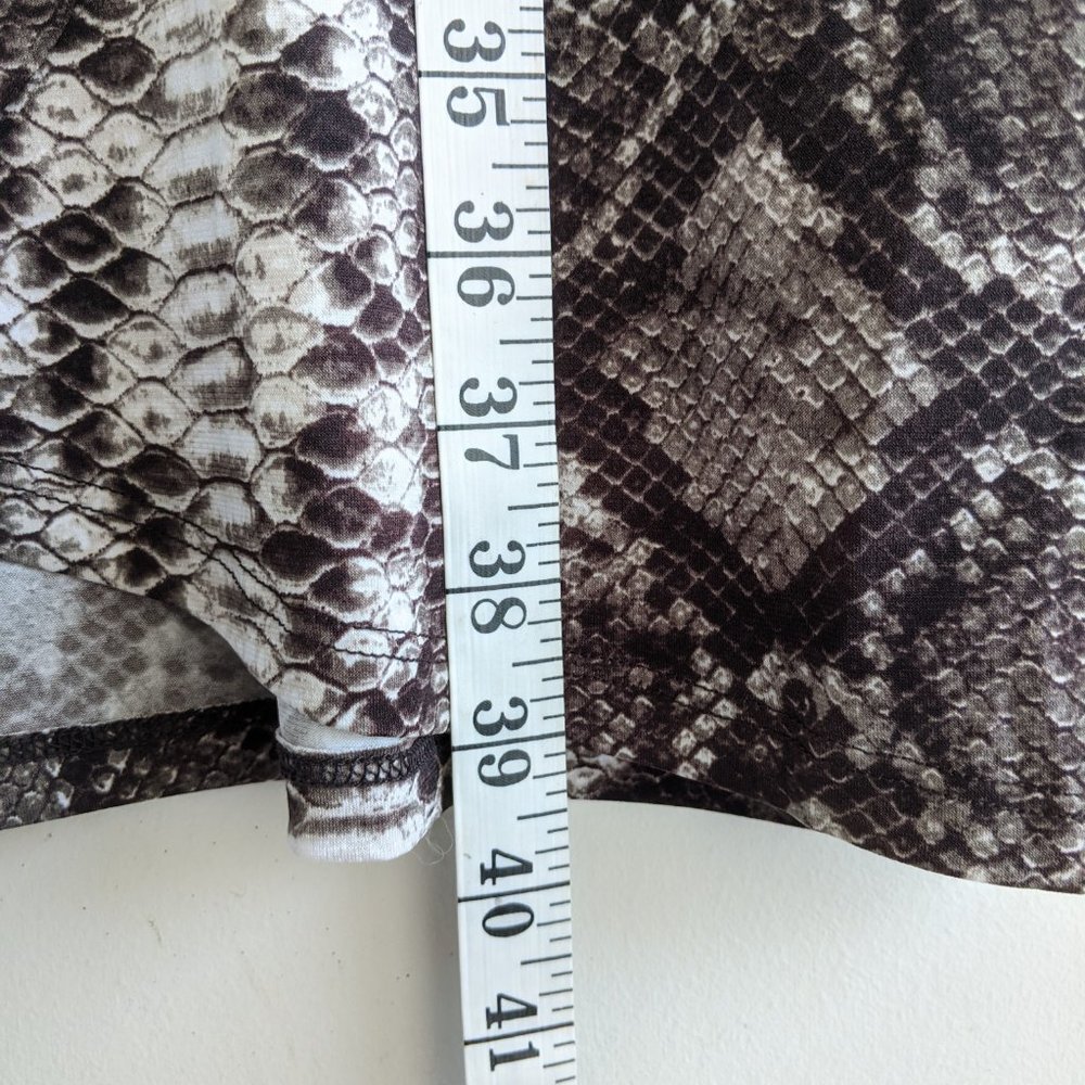 SOLD Michael Kors Brown Snake Print Wrap Dress L - Picture 9 of 16